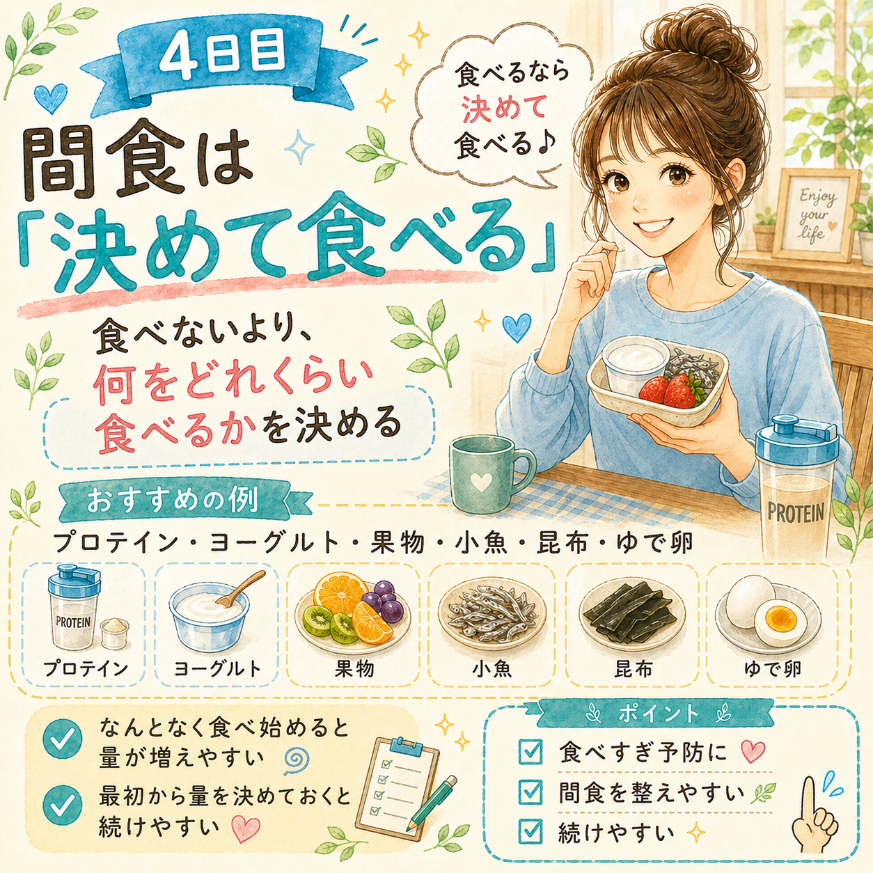 4日目 間食は決めて食べる
