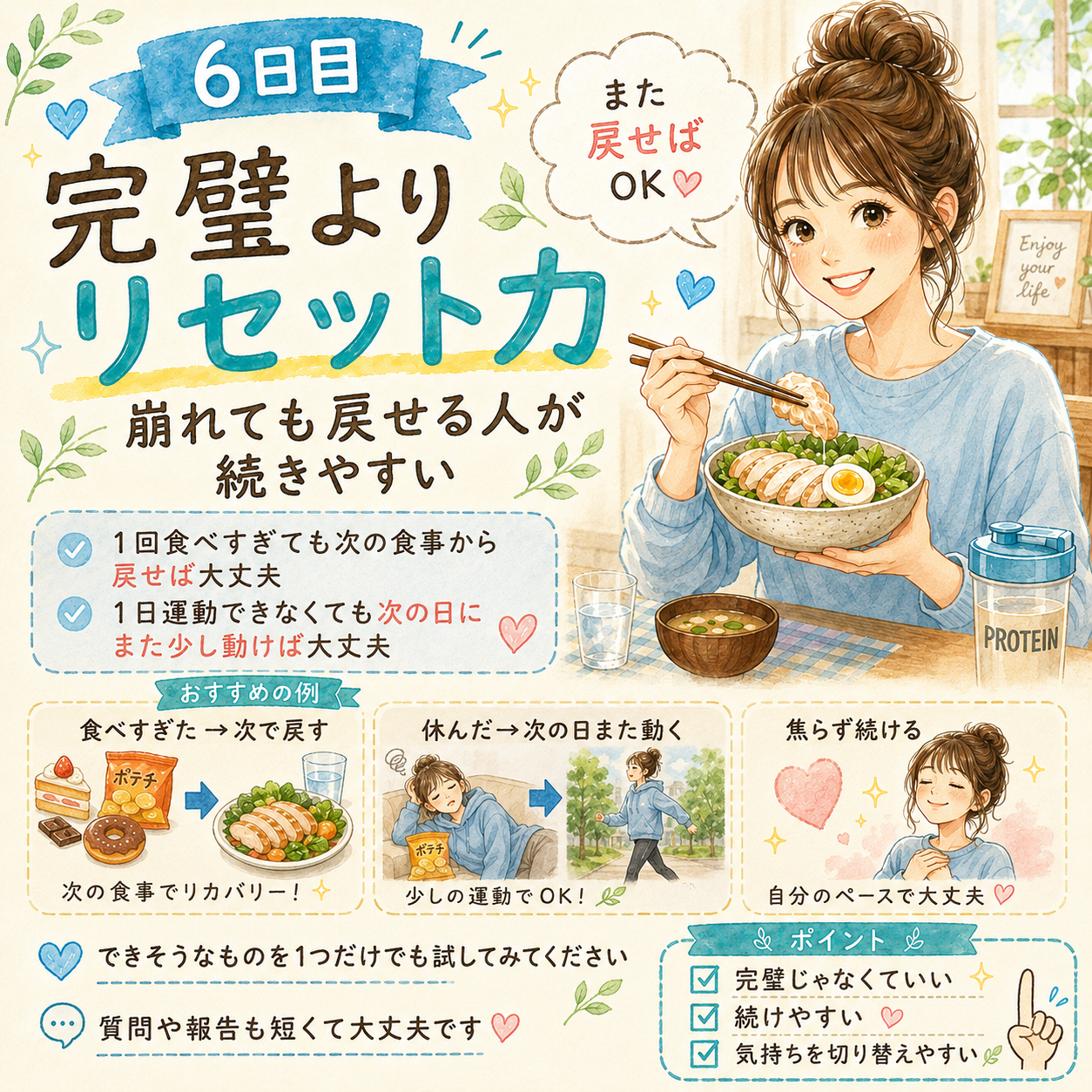 6日目 完璧よりリセット力