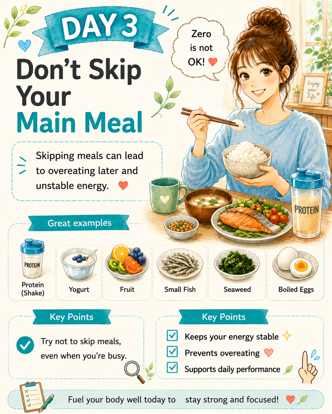 Day 3 do not cut carbohydrates too aggressively