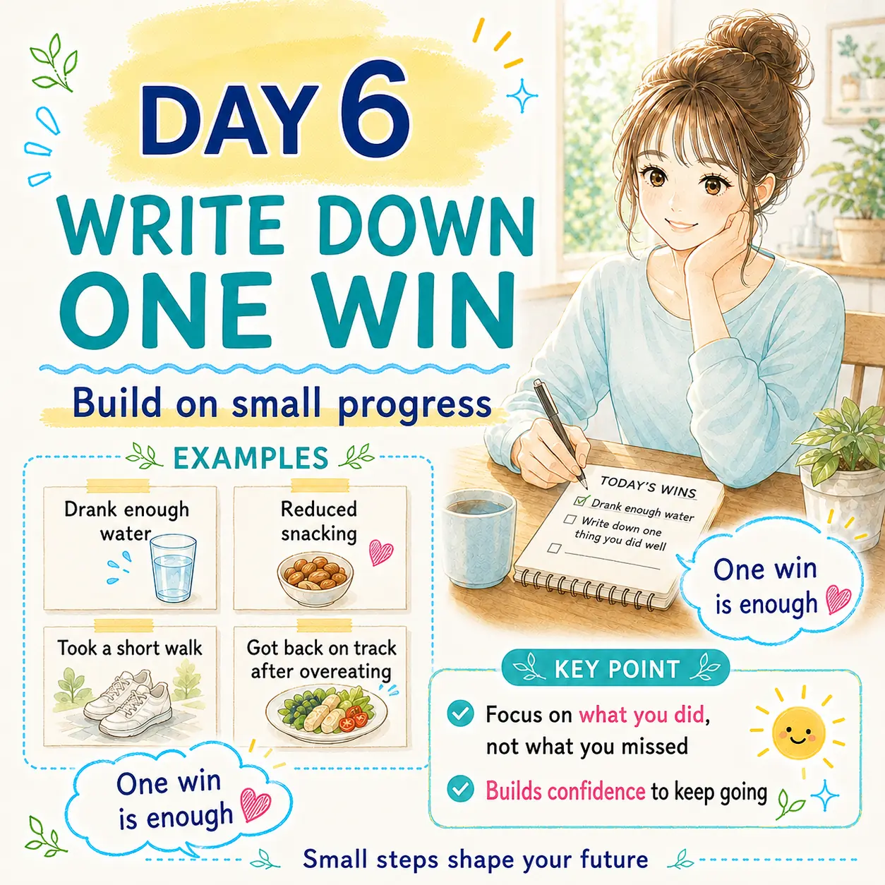 Day 6 write down one win