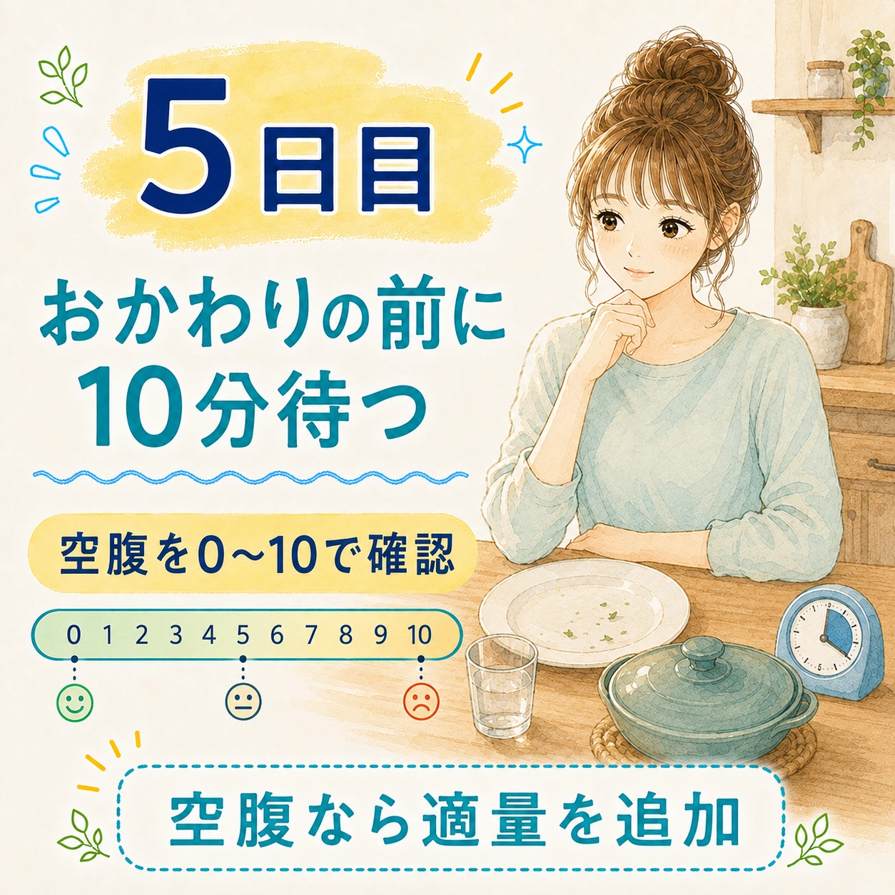 5日目 おかわりの前に10分待つ