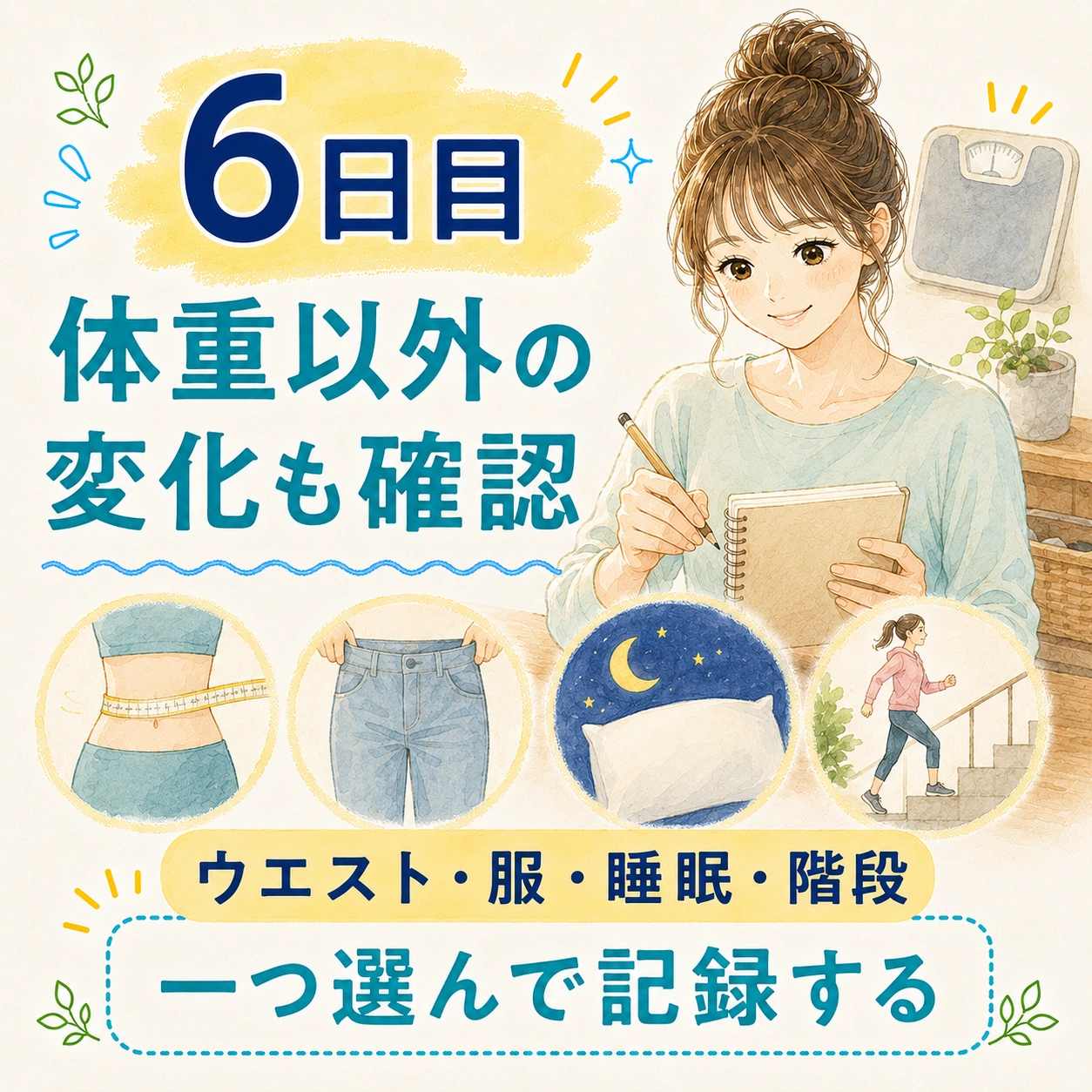 6日目 体重以外の変化を一つ確認する