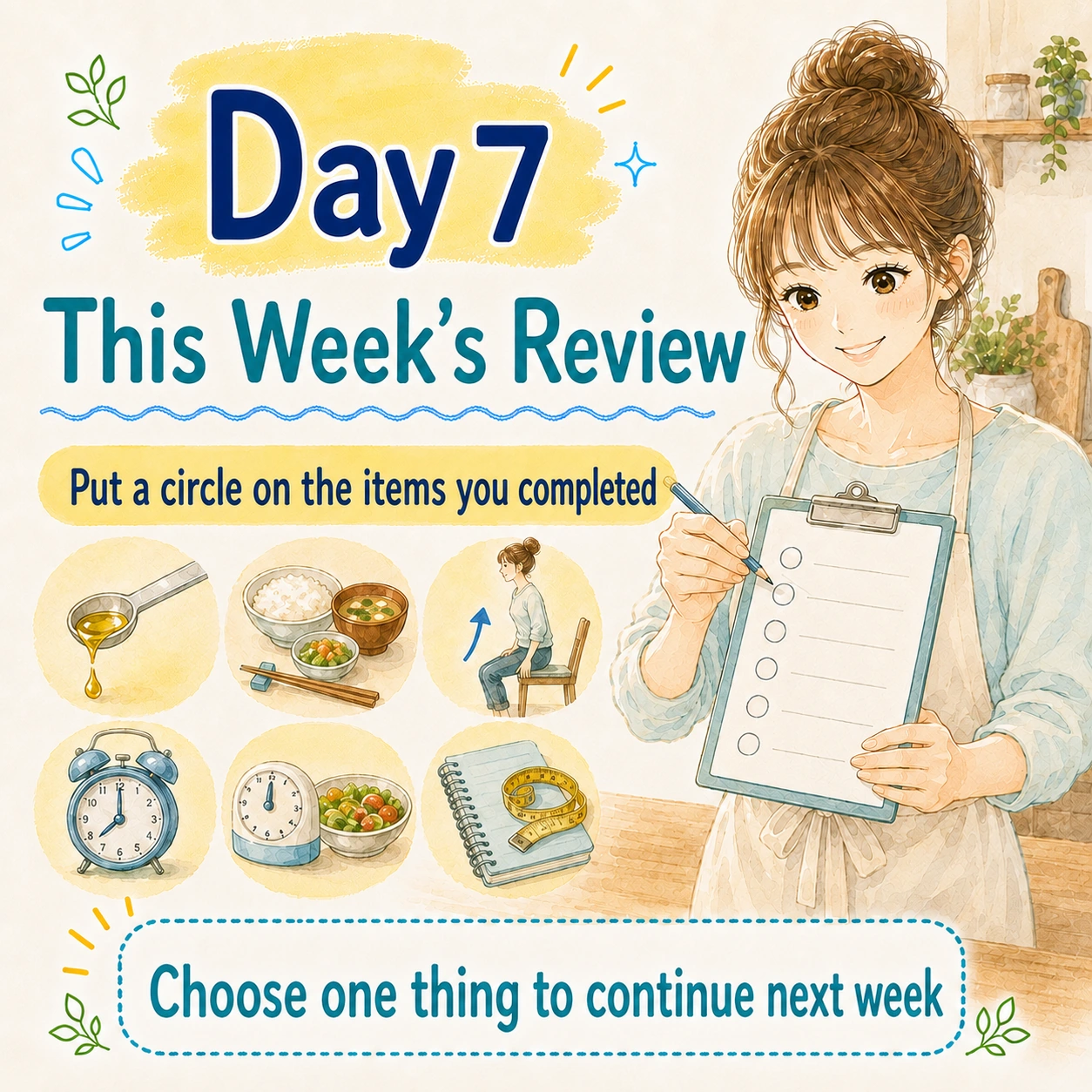 Week 6 review of six practical weight loss habits