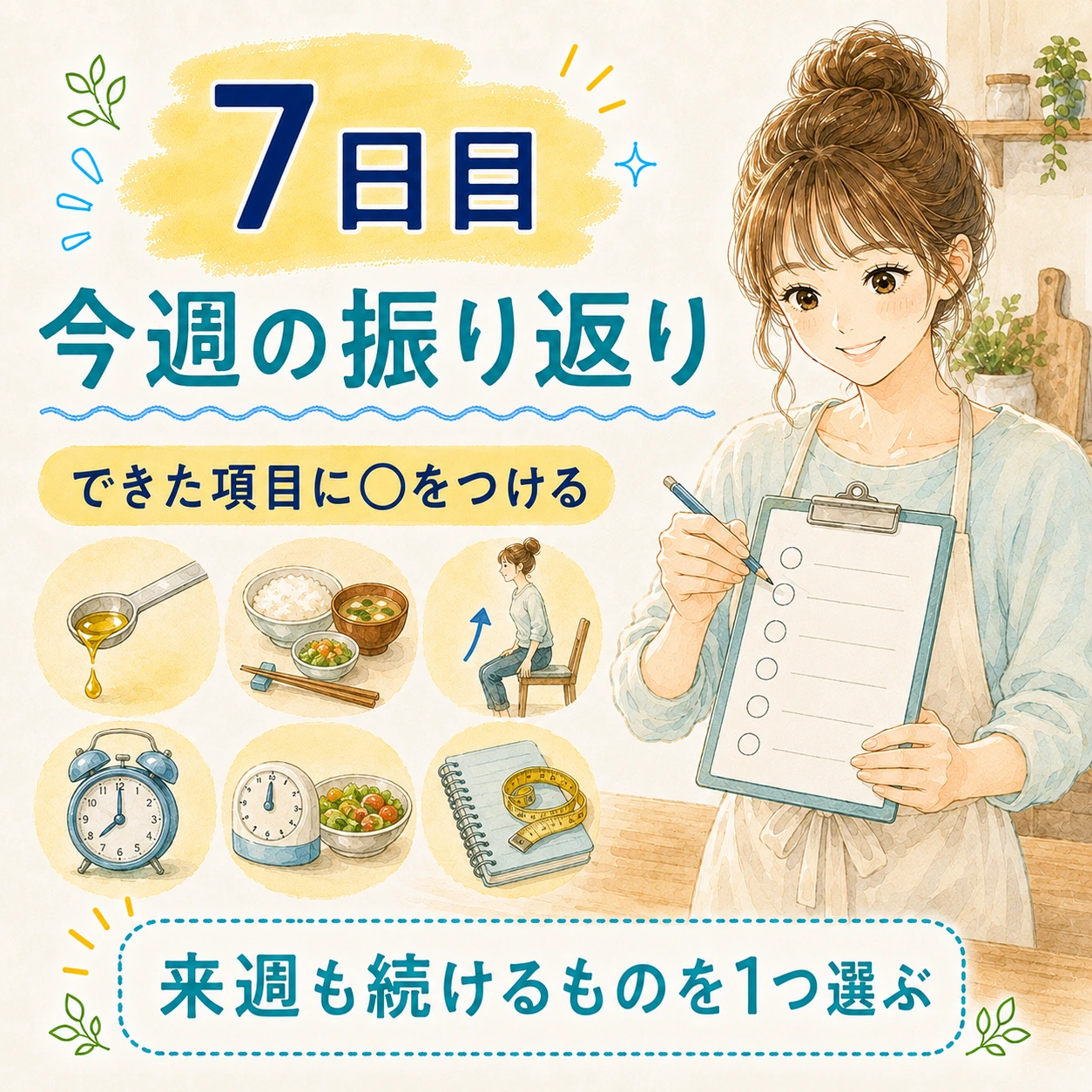 無料LINE第6週 6日間の減量習慣まとめ