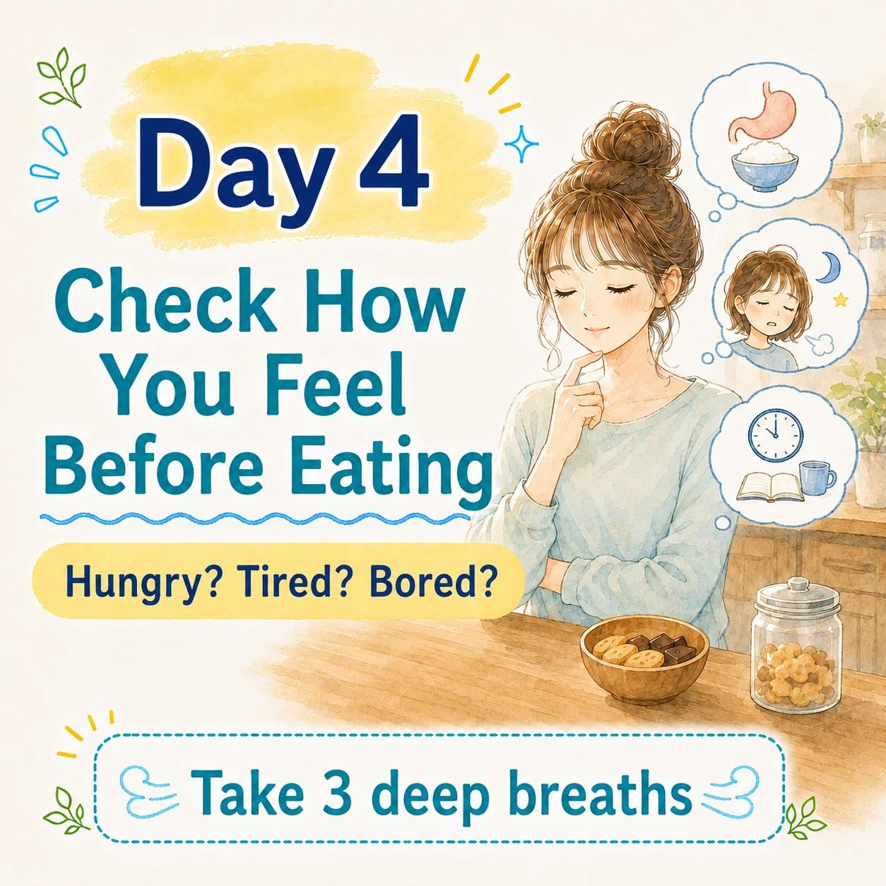 Day 4 check how you feel before eating