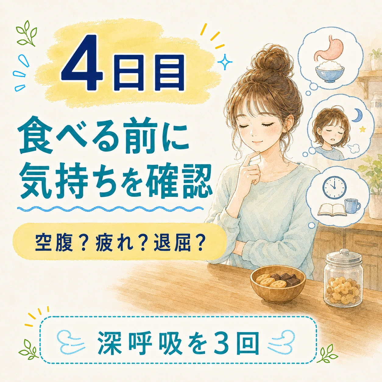 4日目 食べる前に気持ちを確認する