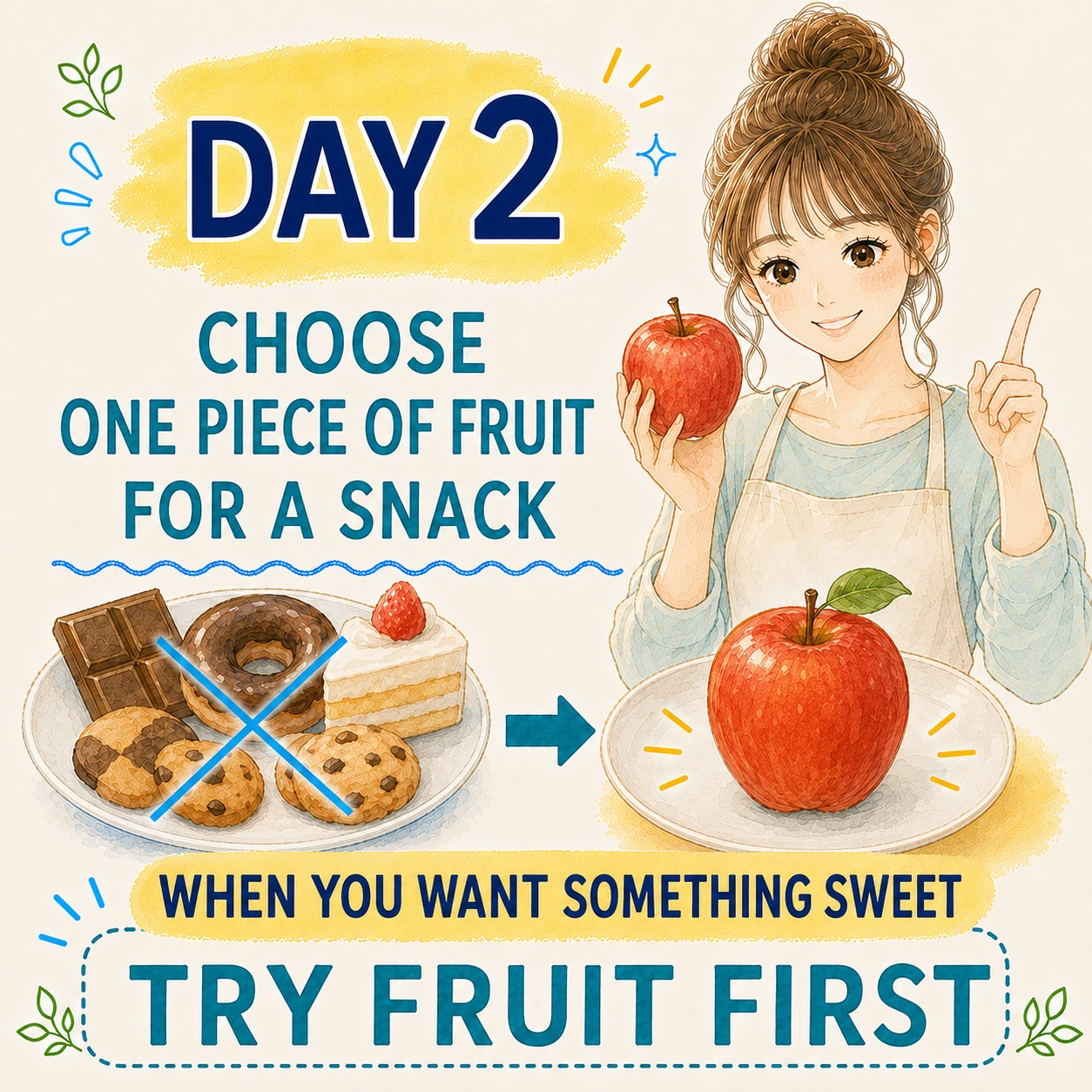 Day 2 choose fruit for one snack
