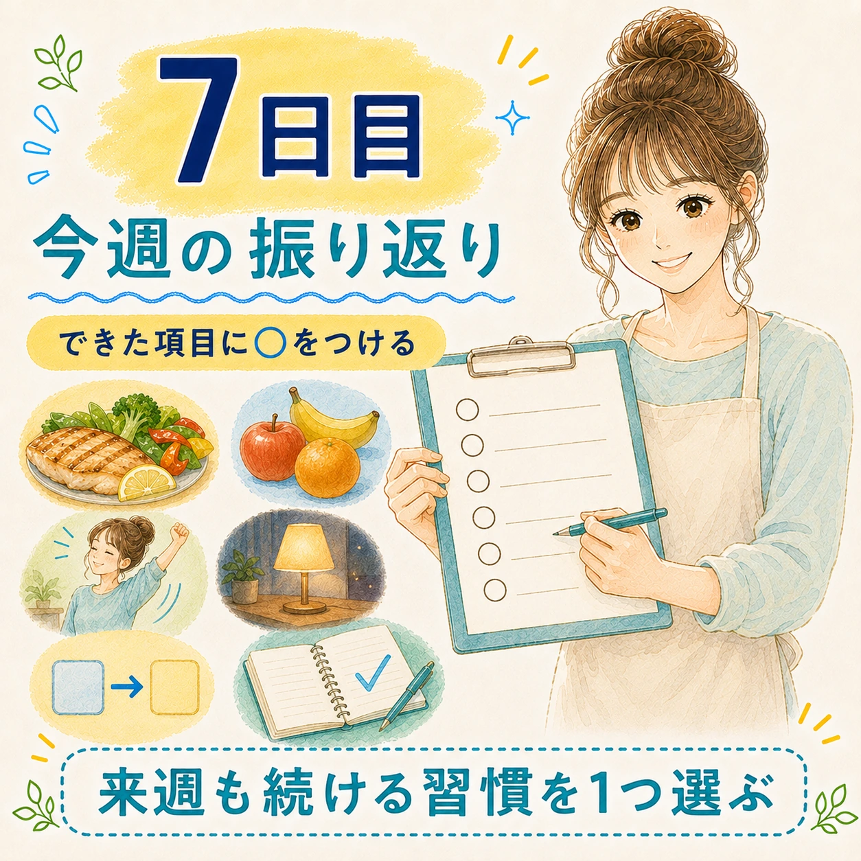 8週目の振り返りチェックイン画像