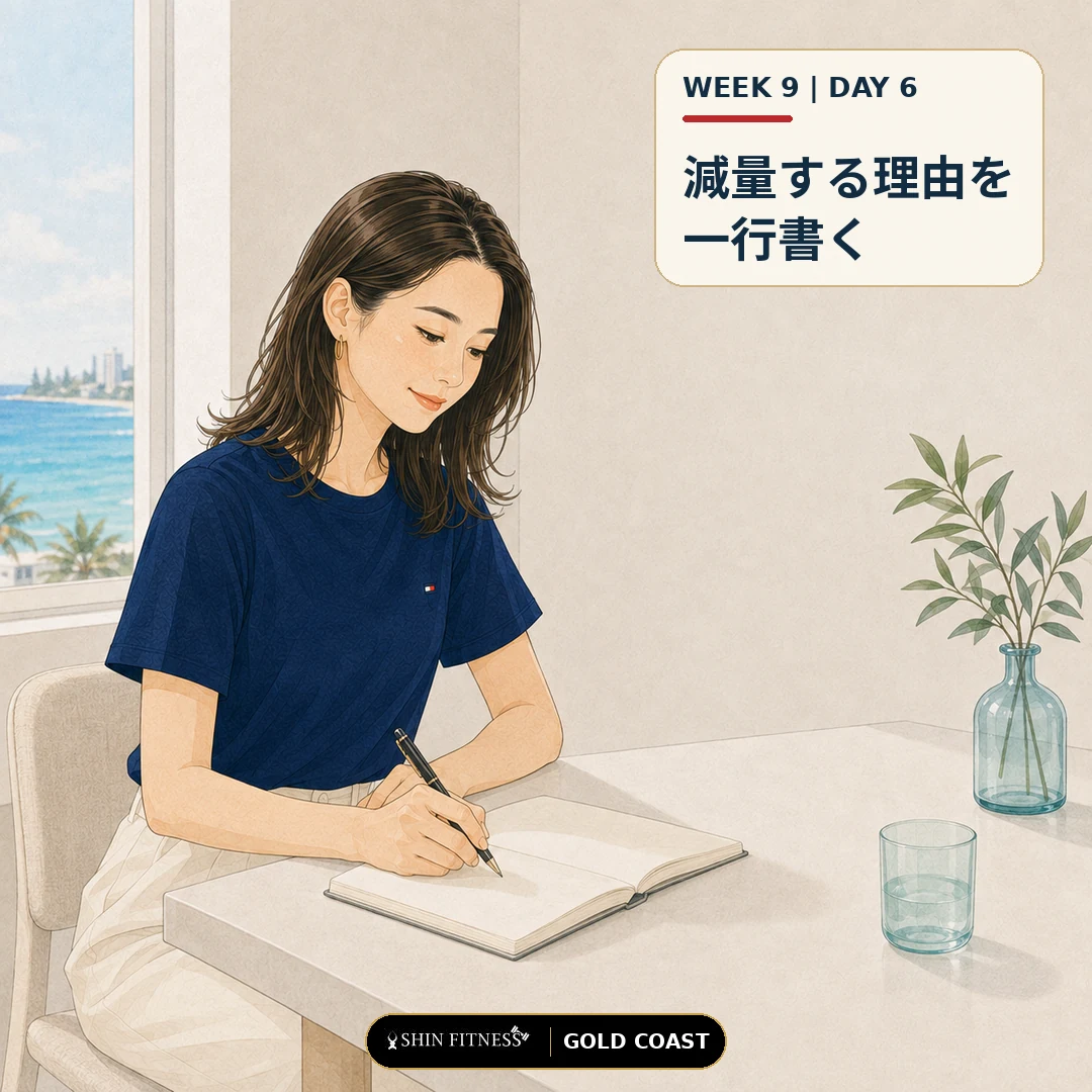 減量する理由を一行書く