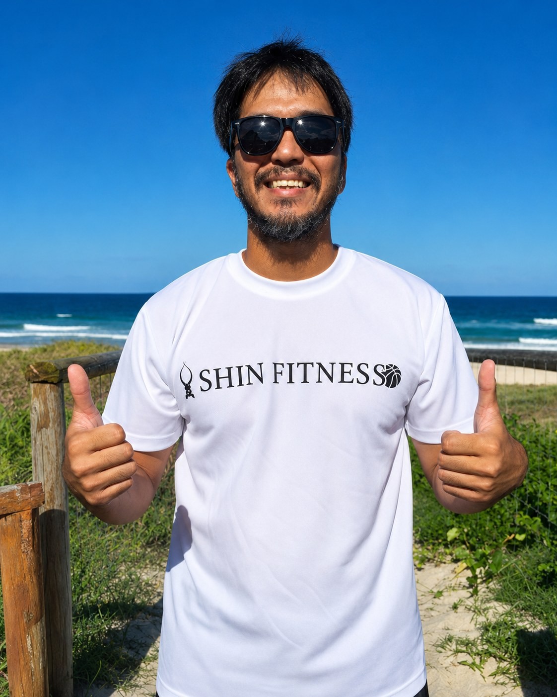 SHIN FITNESS original T-shirt front design